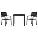 Set de masă pentru grădină 3 pcs Negru - WALTI WALTI