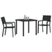 Set de masă pentru grădină 3 pcs Negru - WALTI WALTI