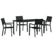 Set de masă pentru grădină 5 pcs Negru - WALTI WALTI