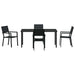 Set de masă pentru grădină 5 pcs Negru - WALTI WALTI