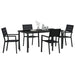 Set de masă pentru grădină 5 pcs Negru - WALTI WALTI