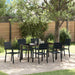 Set de masă pentru grădină 7 pcs Negru - WALTI WALTI