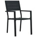 Set de masă pentru grădină 7 pcs Negru - WALTI WALTI
