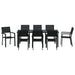 Set de masă pentru grădină 9 pcs Negru - WALTI WALTI