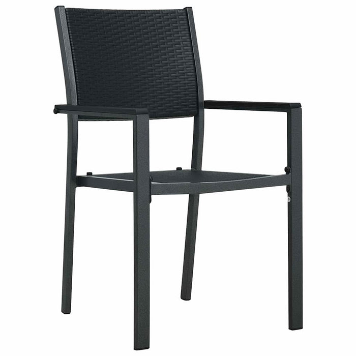 Set de masă pentru grădină 5 pcs Negru WALTI