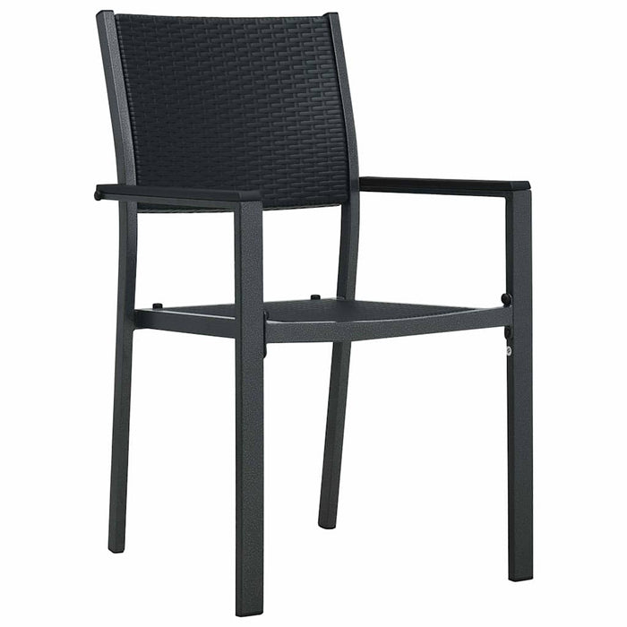 Set de masă pentru grădină 7 pcs Negru - WALTI WALTI