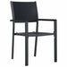 Set de masă pentru grădină 7 pcs Negru - WALTI WALTI