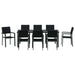 Set de masă pentru grădină 9 pcs Negru - WALTI WALTI