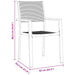 Set de masă pentru grădină 9 pcs Negru - WALTI WALTI