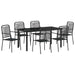 Set de masă pentru grădină 7 pcs Negru - WALTI WALTI