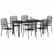 Set de masă pentru grădină 7 pcs Negru - WALTI WALTI