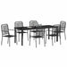 Set de masă pentru grădină 7 pcs Negru - WALTI WALTI