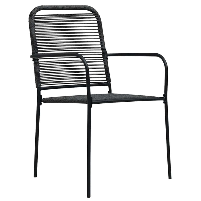 Set de masă pentru grădină 9 pcs Negru - WALTI WALTI