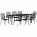 Set de masă pentru grădină 9 pcs Negru - WALTI WALTI