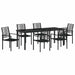 Set de masă pentru grădină 7 pcs Negru - WALTI WALTI