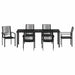 Set de masă pentru grădină 7 pcs Negru - WALTI WALTI