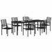 Set de masă pentru grădină 7 pcs Negru - WALTI WALTI