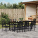 Set de masă pentru grădină 9 pcs Negru - WALTI WALTI