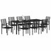 Set de masă pentru grădină 9 pcs Negru - WALTI WALTI