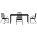 Set de masă pentru grădină 5 pcs Negru - WALTI WALTI