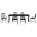 Set de masă pentru grădină 7 pcs Negru - WALTI WALTI