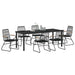 Set de masă pentru grădină 7 pcs Negru - WALTI WALTI