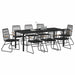 Set de masă pentru grădină 9 pcs Negru - WALTI WALTI