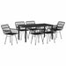 Set de masă pentru grădină 7 pcs Negru - WALTI WALTI