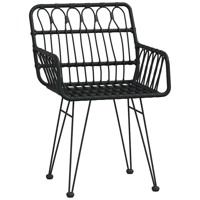 Set de masă pentru grădină 7 pcs Negru - WALTI WALTI