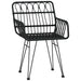 Set de masă pentru grădină 7 pcs Negru - WALTI WALTI