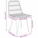 Set de masă pentru grădină 7 pcs Maro Oțel vopsit electrostatic - WALTI WALTI