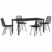 Set de masă pentru grădină 5 pcs Negru - WALTI WALTI