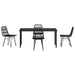 Set de masă pentru grădină 5 pcs Negru - WALTI WALTI