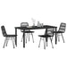 Set de masă pentru grădină 5 pcs Negru - WALTI WALTI