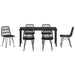 Set de masă pentru grădină 7 pcs Negru - WALTI WALTI