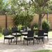 Set de masă pentru grădină 7 pcs Negru - WALTI WALTI