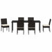 Set de masă pentru grădină 7 pcs Negru - WALTI WALTI