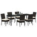 Set de masă pentru grădină 7 pcs Negru - WALTI WALTI