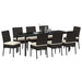 Set de masă pentru grădină 9 pcs Negru - WALTI WALTI