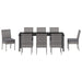Set de masă pentru grădină 9 pcs Gri Oțel vopsit electrostatic - WALTI WALTI