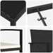 Set de masă pentru grădină 5 pcs Negru - WALTI WALTI