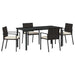 Set de masă pentru grădină 5 pcs Negru - WALTI WALTI