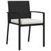 Set de masă pentru grădină 5 pcs Negru - WALTI WALTI