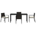 Set de masă pentru grădină 5 pcs Negru - WALTI WALTI