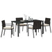 Set de masă pentru grădină 5 pcs Negru - WALTI WALTI