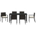Set de masă pentru grădină 7 pcs Negru - WALTI WALTI