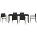 Set de masă pentru grădină 7 pcs Negru - WALTI WALTI