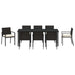 Set de masă pentru grădină 9 pcs Negru - WALTI WALTI