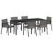 Set de masă pentru grădină 6 pcs Gri Oțel vopsit electrostatic - WALTI WALTI
