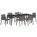 Set de masă pentru grădină 6 pcs Gri Oțel vopsit electrostatic - WALTI WALTI